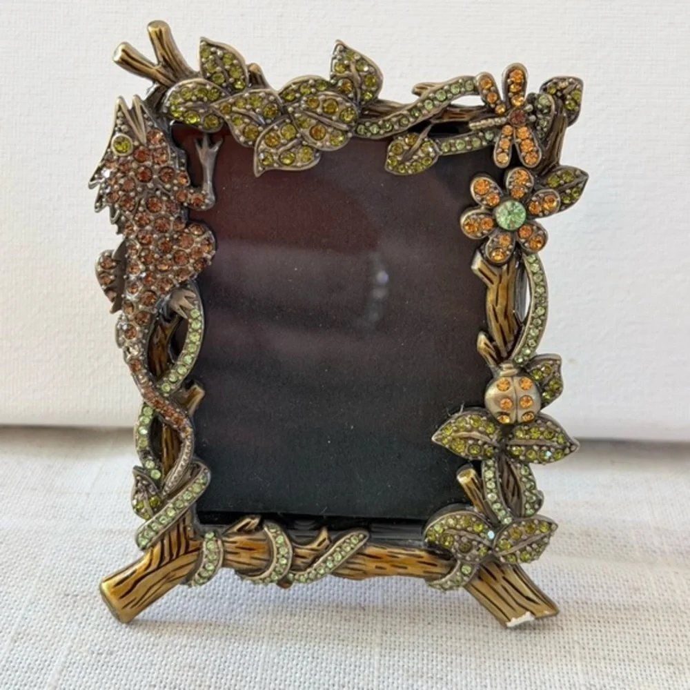 Two's Company Nature Reptile Dragonfly Lady Bug Flower Jewel Picture Photo Frame